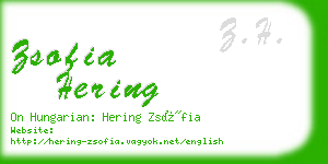 zsofia hering business card